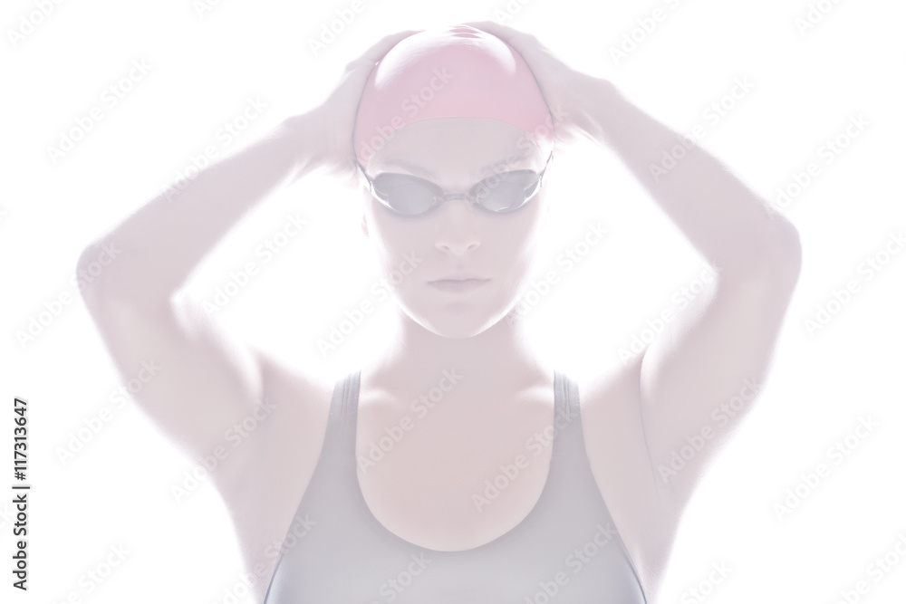 High Key image of Swimmer
