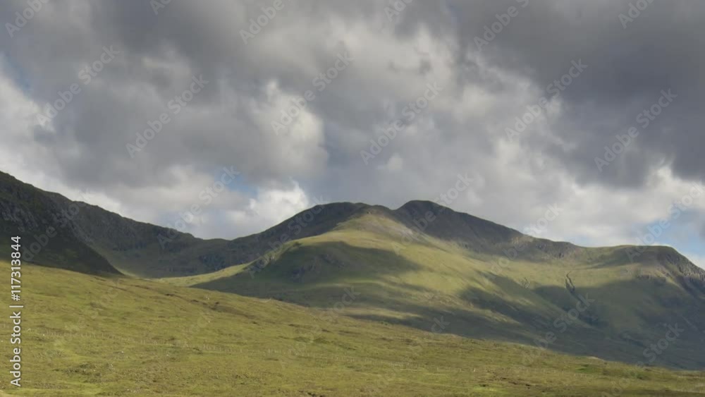 scottish highlands mountains scenery on summer's day scottish highlands mountains scenery on summer's day