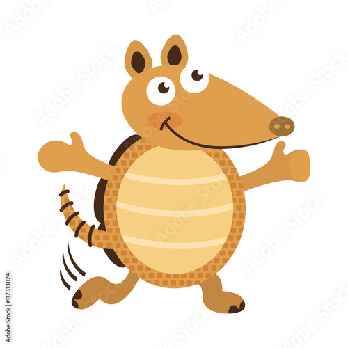 armadillo cute character icon