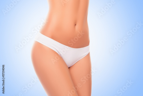 Close up photo of attractive white women's panties