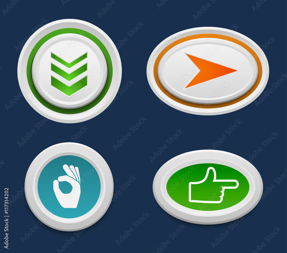 Web buttons vector set. Web buttons vector set.