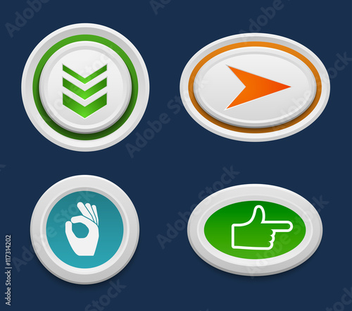 Web buttons vector set. Free Download Web buttons vector set. - GFXLoad