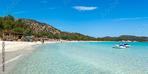 Palombaggia beach in Corsica Island in France