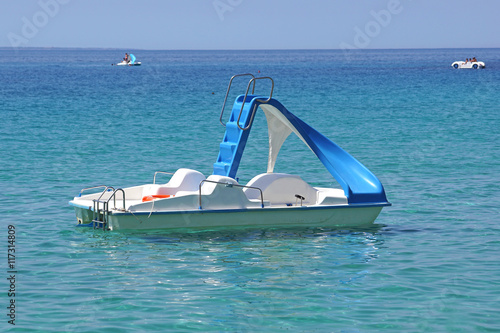 pedal boat at sea