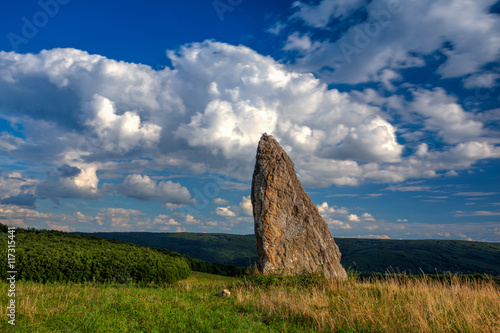 Valokuva Millennium menhir on the hill - HDR Image