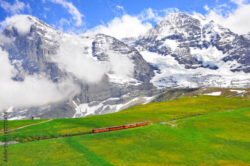 Cogwheel train from Jungfraujoch station. photo
