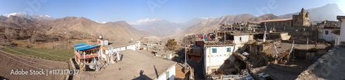 Panoramic view of Jharkot village