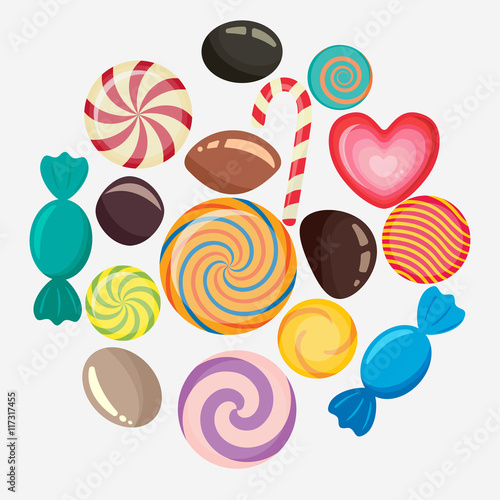 vector candies, lollipop