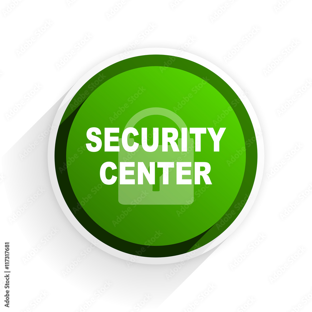 security center flat icon with shadow on white background, green modern design web element security center flat icon with shadow on white background, green modern design web element