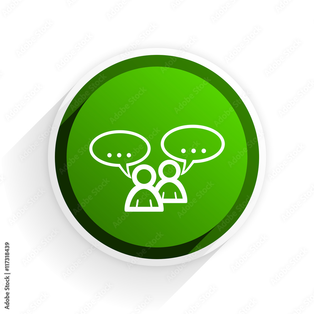forum flat icon with shadow on white background, green modern design web element forum flat icon with shadow on white background, green modern design web element