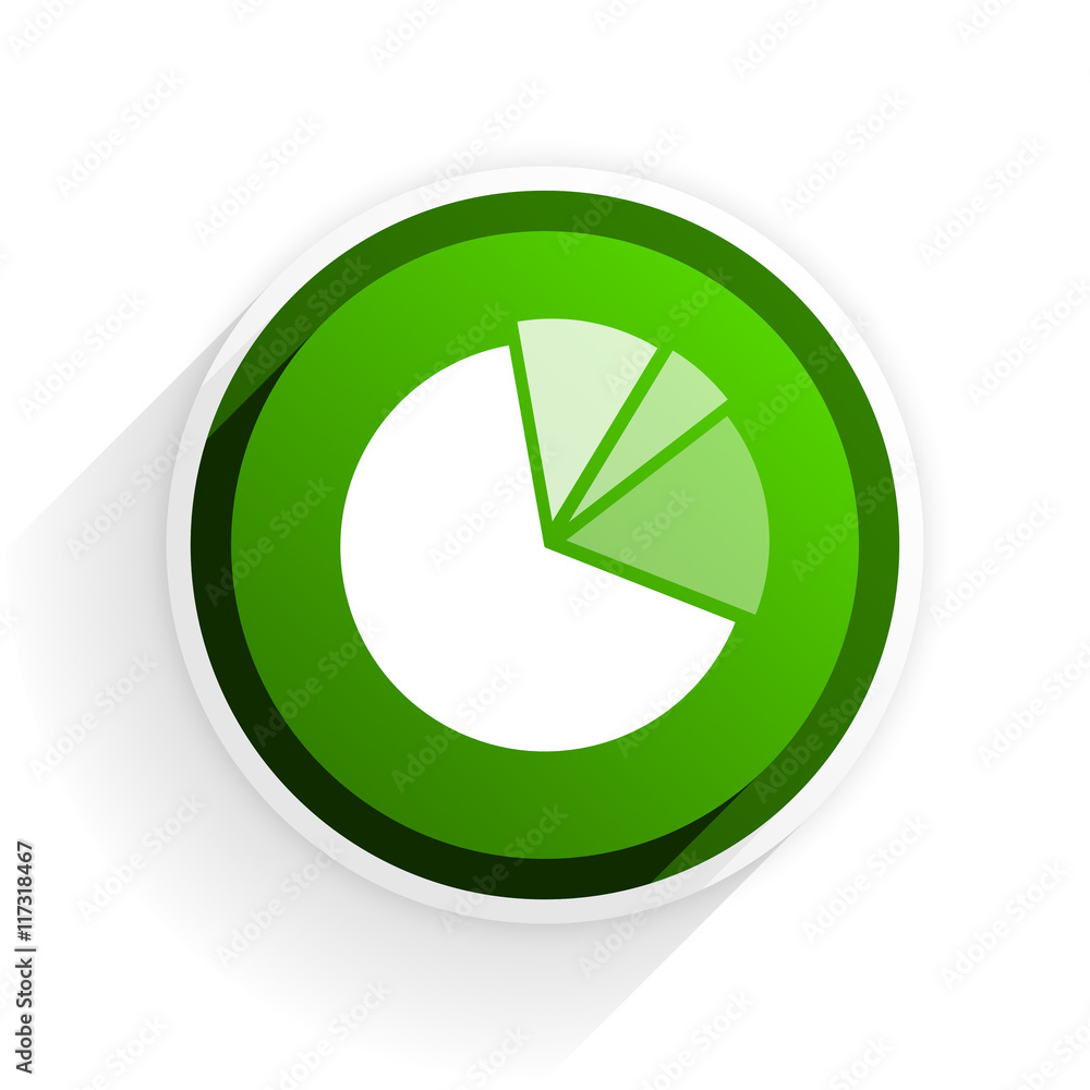 diagram flat icon with shadow on white background, green modern design web element diagram flat icon with shadow on white background, green modern design web element