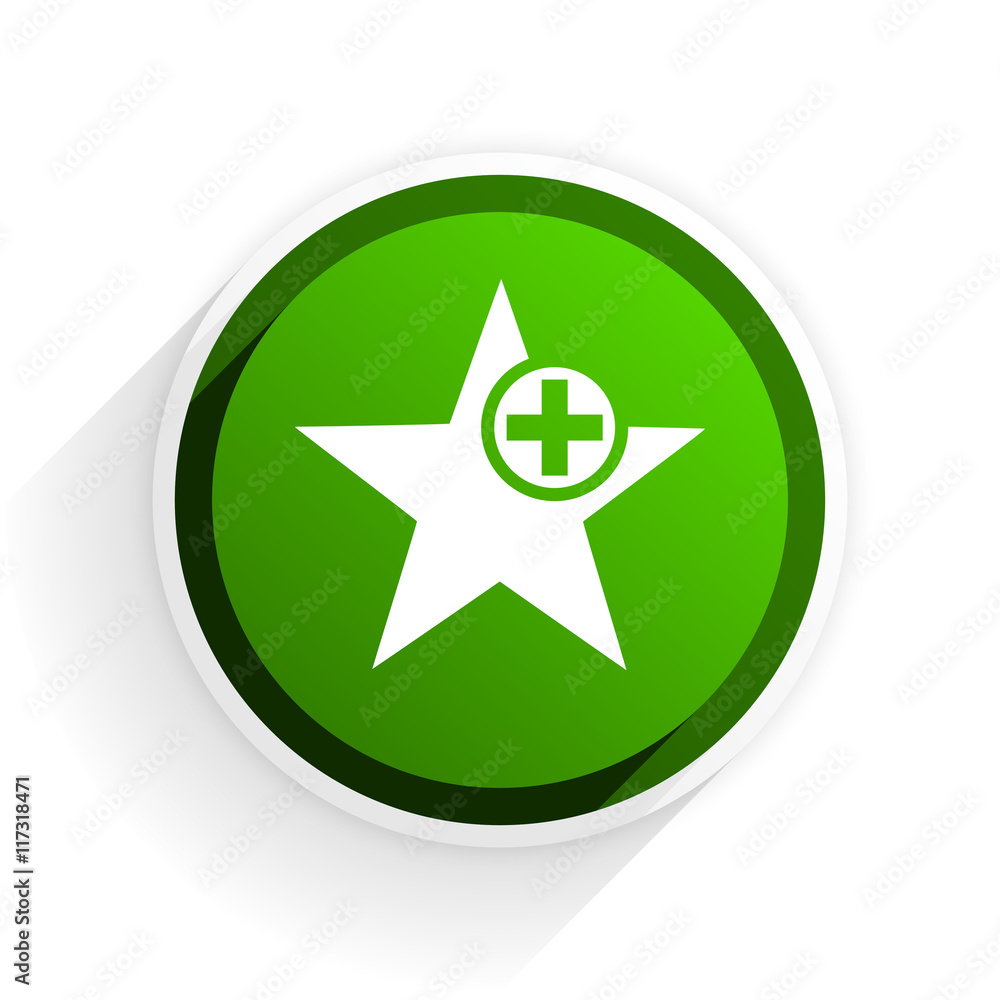star flat icon with shadow on white background, green modern design web element star flat icon with shadow on white background, green modern design web element