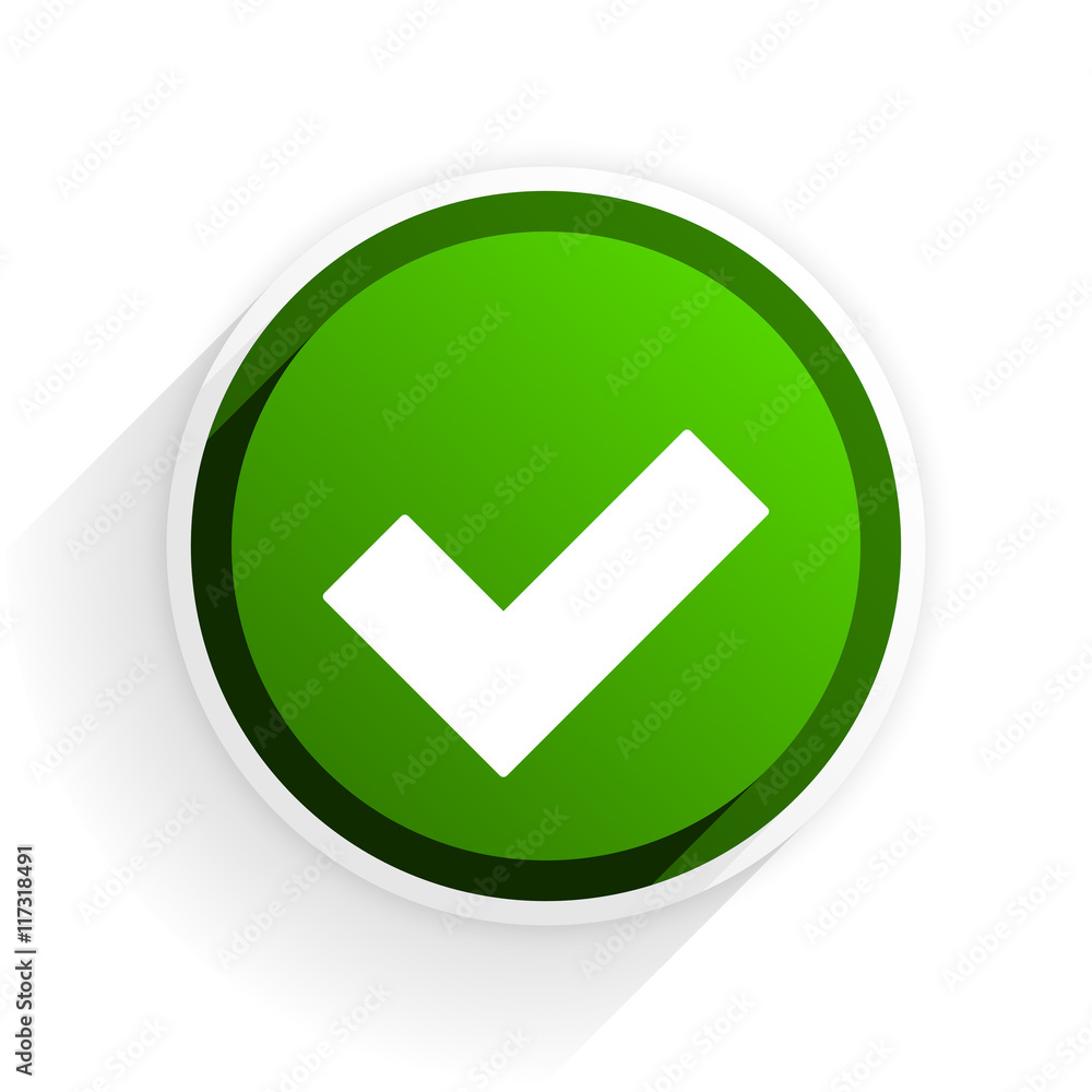 accept flat icon with shadow on white background, green modern design web element accept flat icon with shadow on white background, green modern design web element