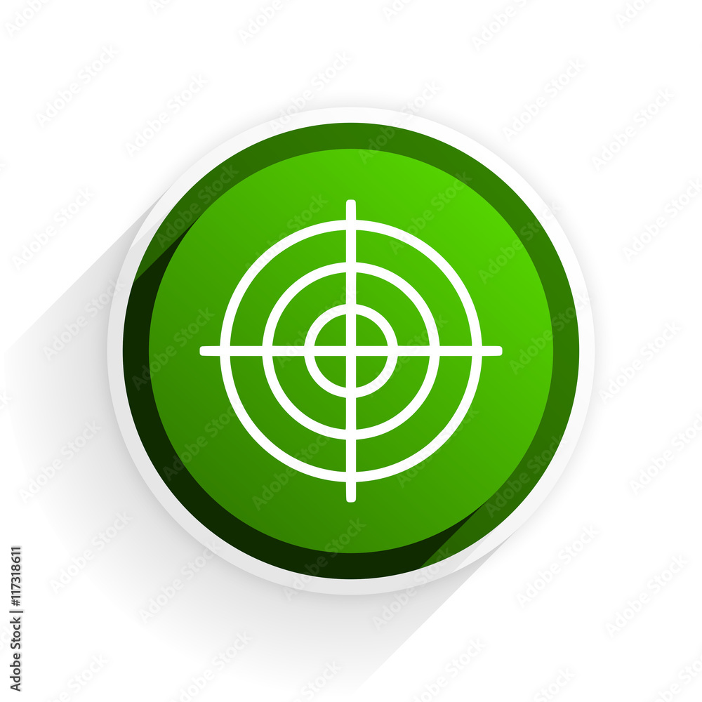 target flat icon with shadow on white background, green modern design web element target flat icon with shadow on white background, green modern design web element