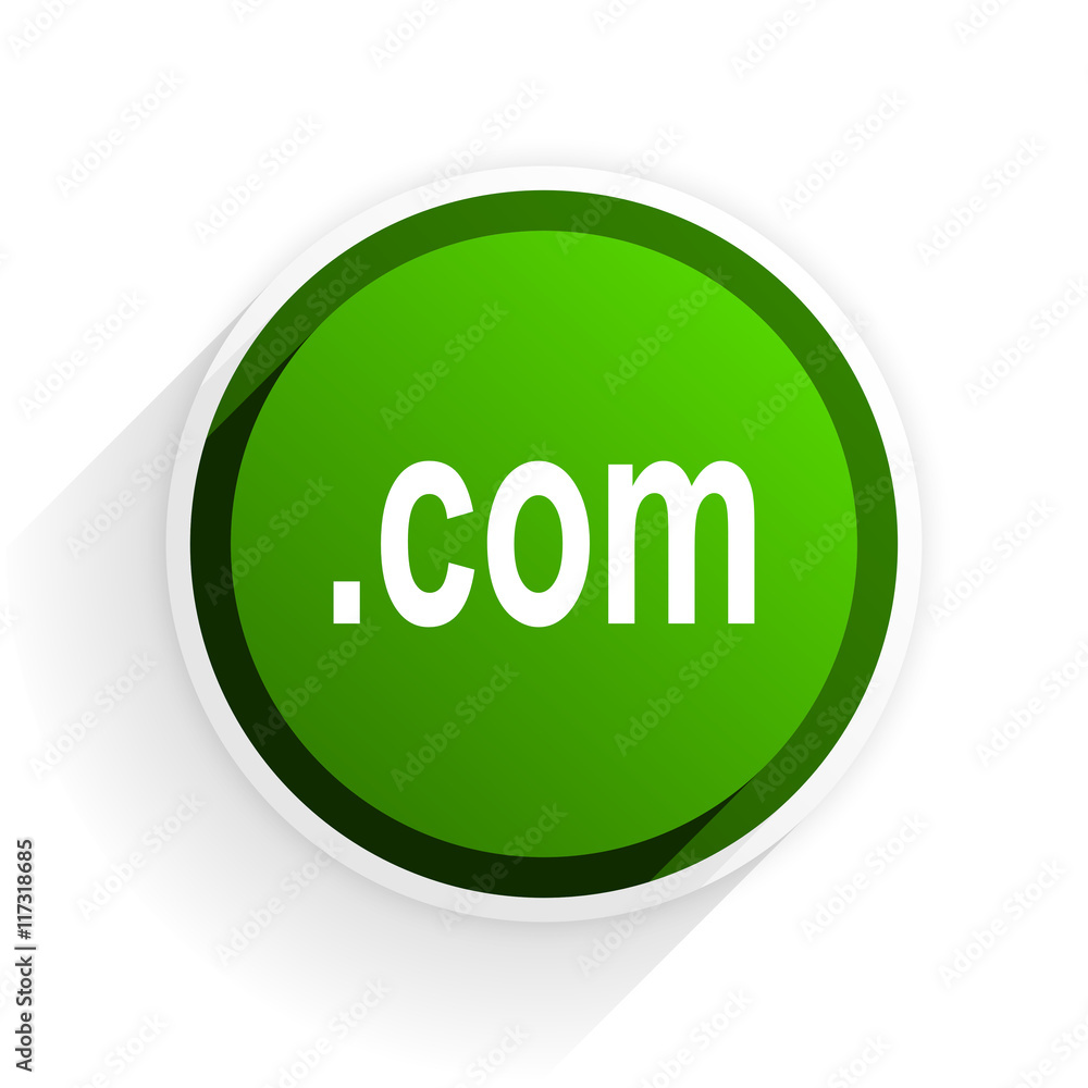 com flat icon with shadow on white background, green modern design web element com flat icon with shadow on white background, green modern design web element