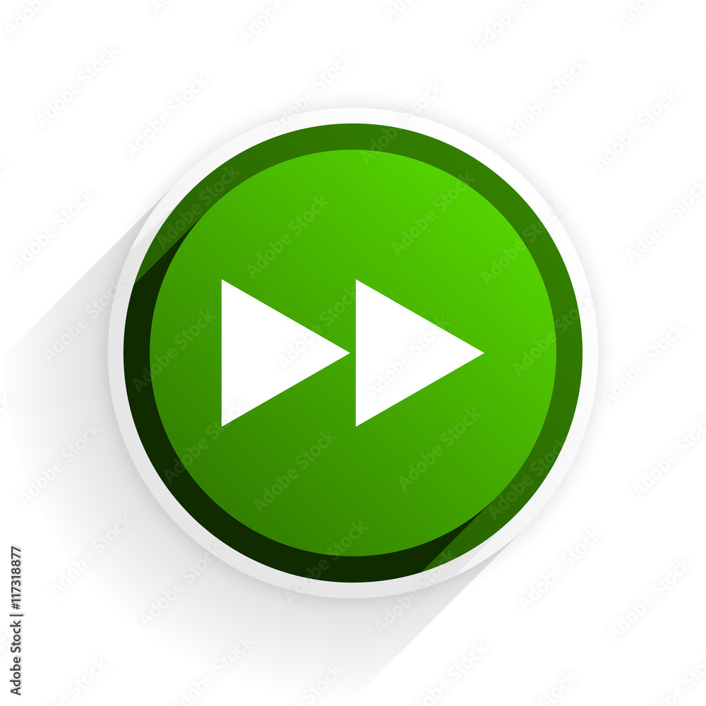 rewind flat icon with shadow on white background, green modern design web element rewind flat icon with shadow on white background, green modern design web element