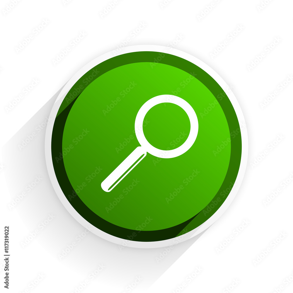 search flat icon with shadow on white background, green modern design web element search flat icon with shadow on white background, green modern design web element