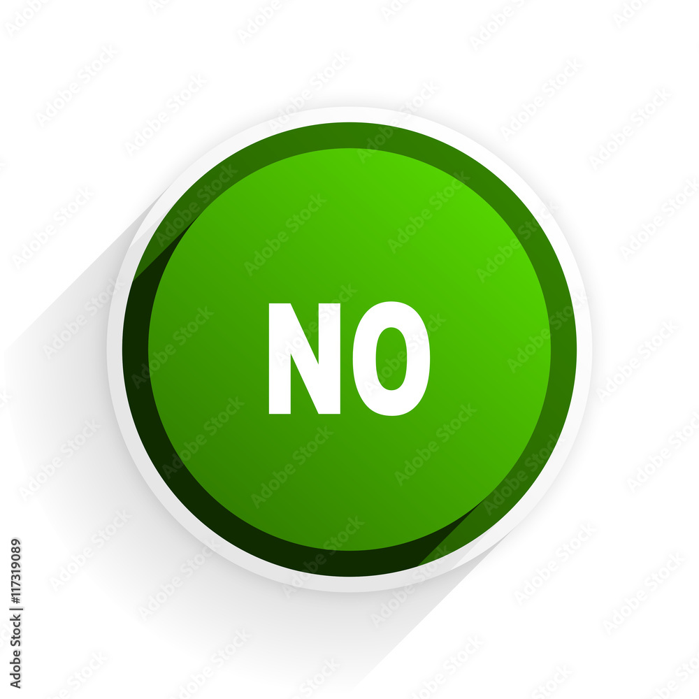 no flat icon with shadow on white background, green modern design web element no flat icon with shadow on white background, green modern design web element