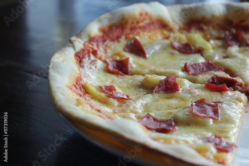 Wood Fire Pizza Margharita Stock Image 