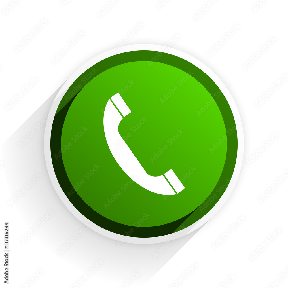 phone flat icon with shadow on white background, green modern design web element phone flat icon with shadow on white background, green modern design web element