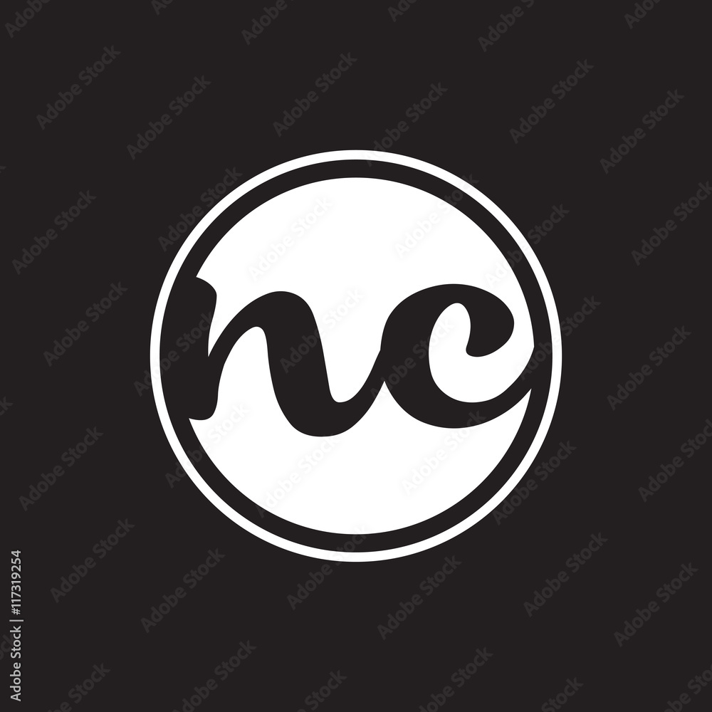 initial letter logo circle with ring white initial letter logo circle with ring white
