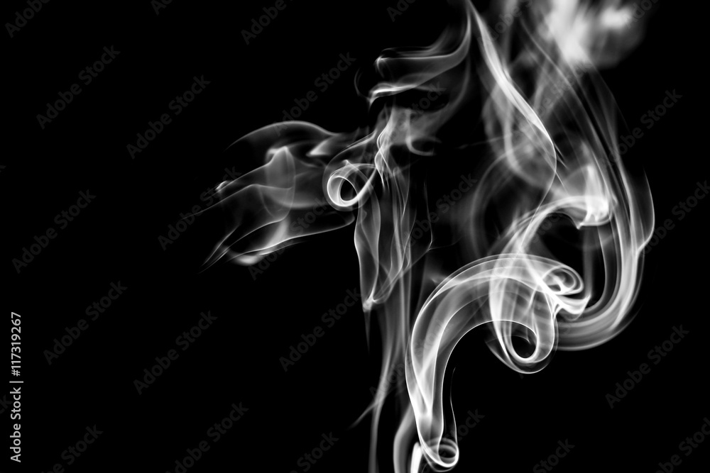 Movement of white smoke.