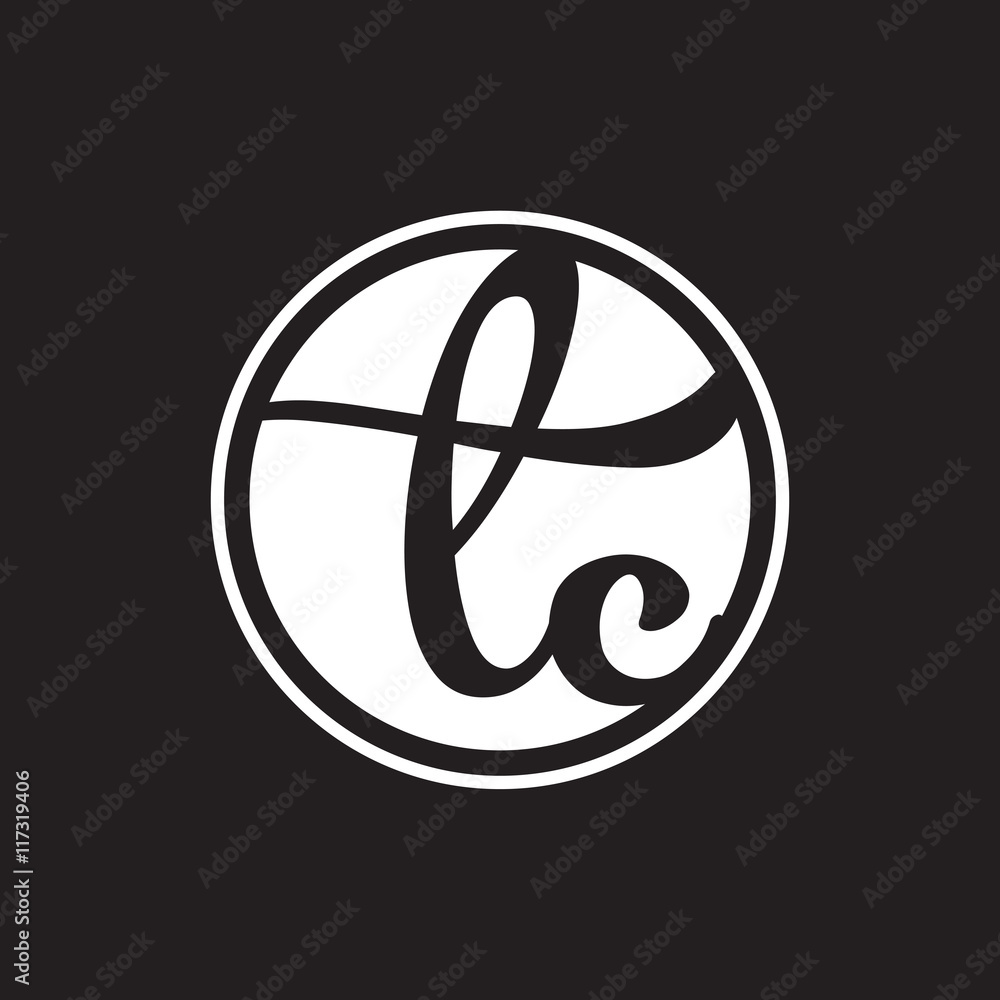 initial letter logo circle with ring white initial letter logo circle with ring white