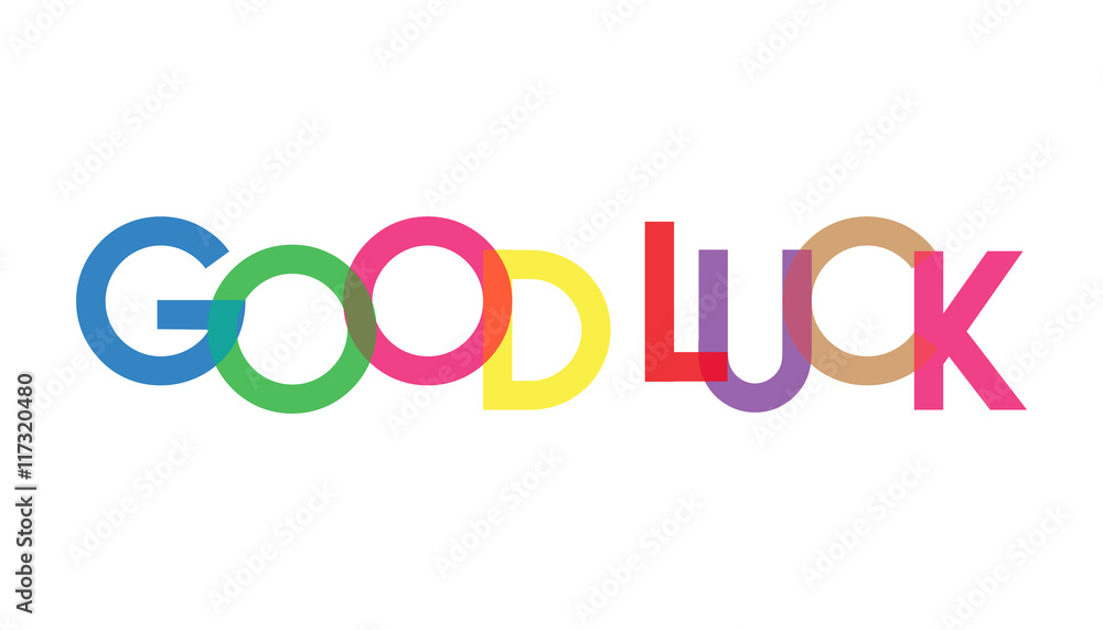 GOOD LUCK letter full color GOOD LUCK letter full color