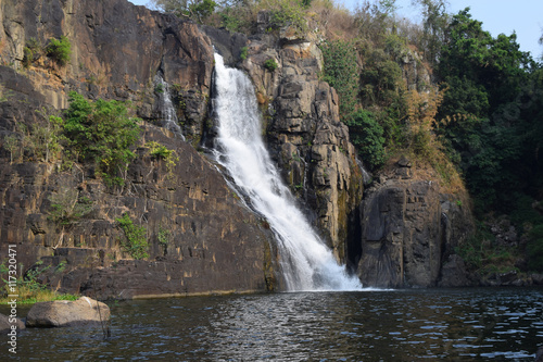 tropical cascading Pongour waterfall near dalat, vietnam