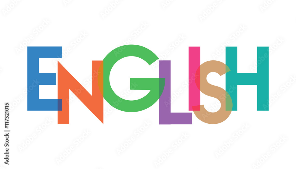 ENGLISH letter full color ENGLISH letter full color