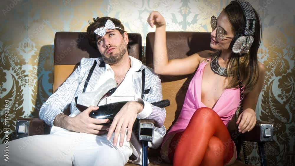 cool couple after a big night out cool couple after a big night out