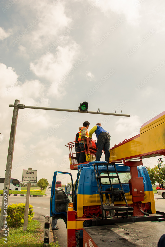 people is working on crane people is working on crane