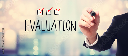 Evaluation concept with businessman photo