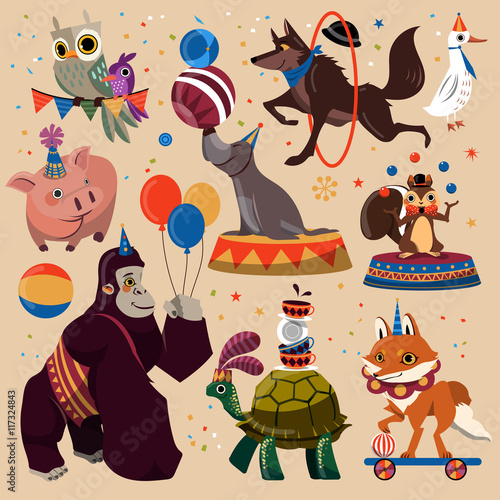 Circus animals set