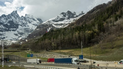 Wallpaper Mural moving cable car in the Italian Alps Torontodigital.ca