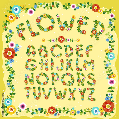 alphabet of flower