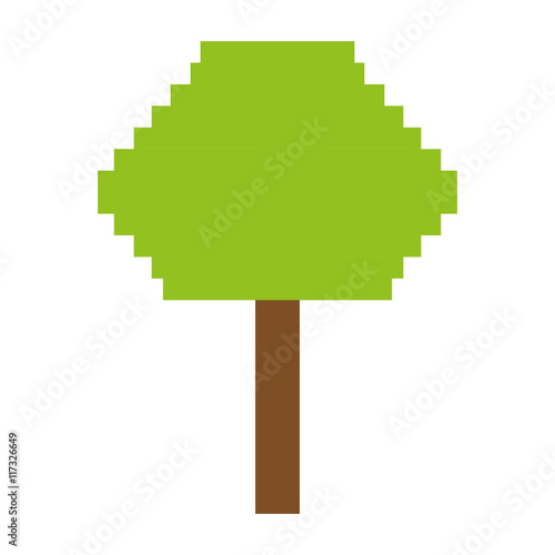 tree plant pixel icon