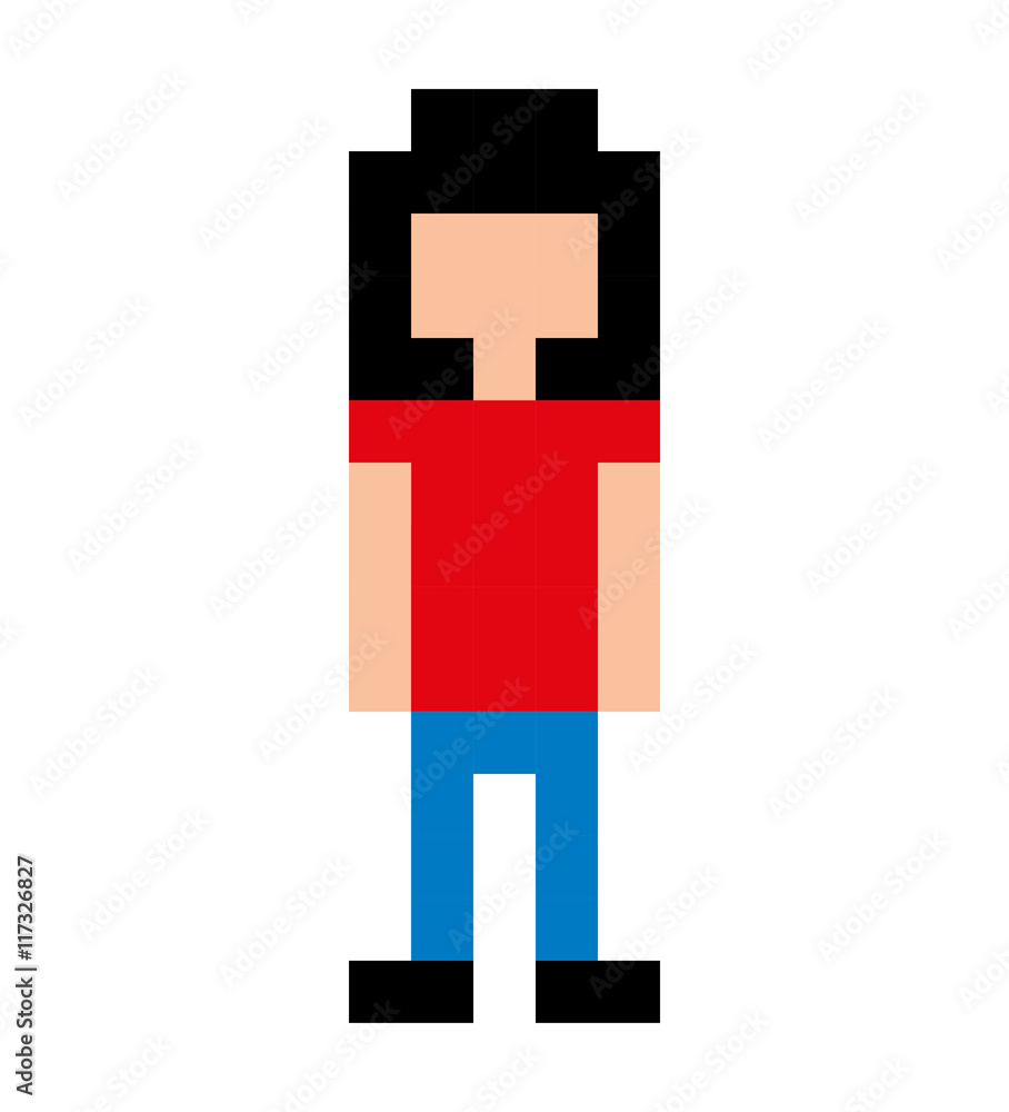 Obraz premium avatar player pixel icon
