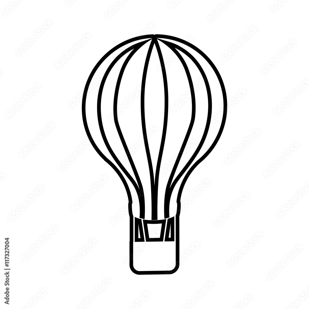 hot air ballooon transportation delivery travel icon. Isolated and flat illustration. Vector graphic hot air ballooon transportation delivery travel icon. Isolated and flat illustration. Vector graphic