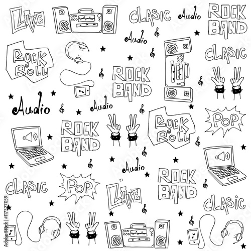 Music object set doodles