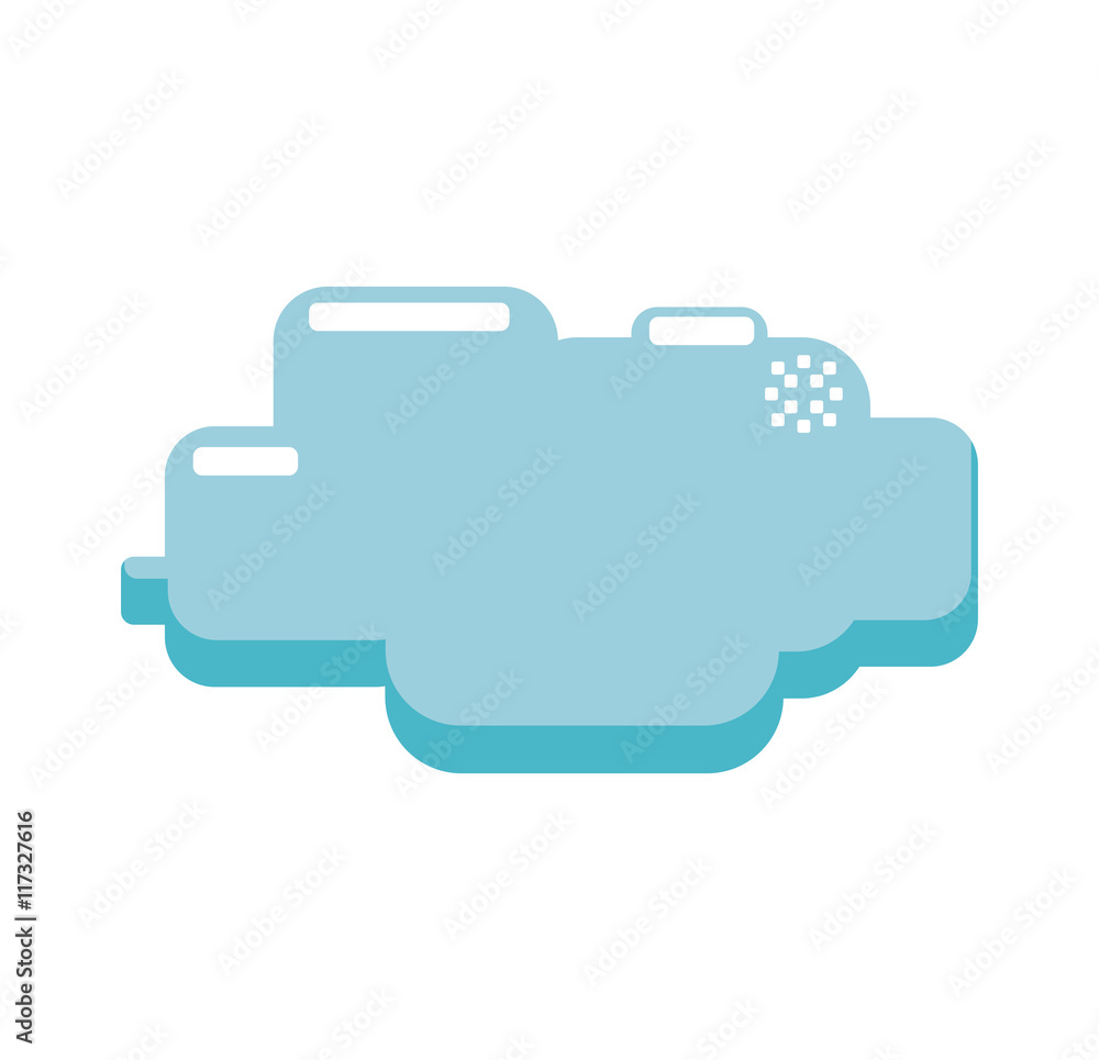 cloud pixel video game play icon. Isolated and flat illustration. Vector graphic cloud pixel video game play icon. Isolated and flat illustration. Vector graphic