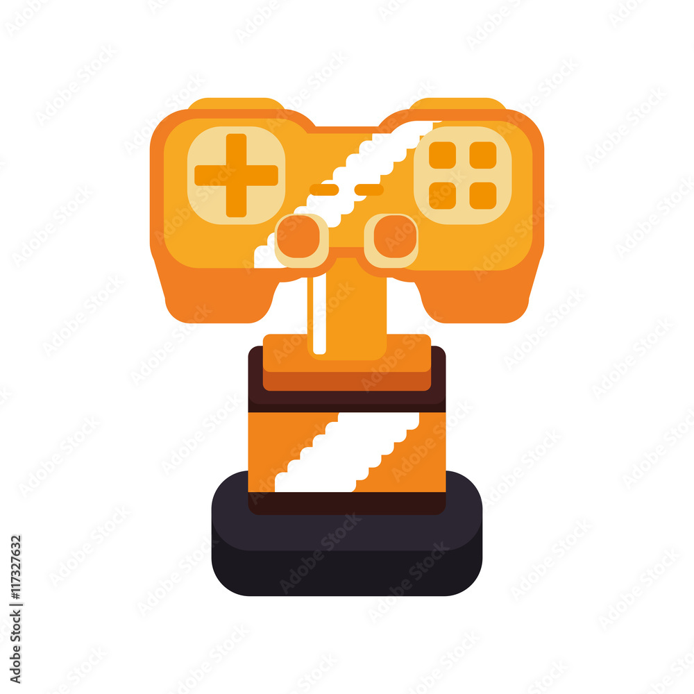 trophy control pixel video game play icon. Isolated and flat illustration. Vector graphic trophy control pixel video game play icon. Isolated and flat illustration. Vector graphic
