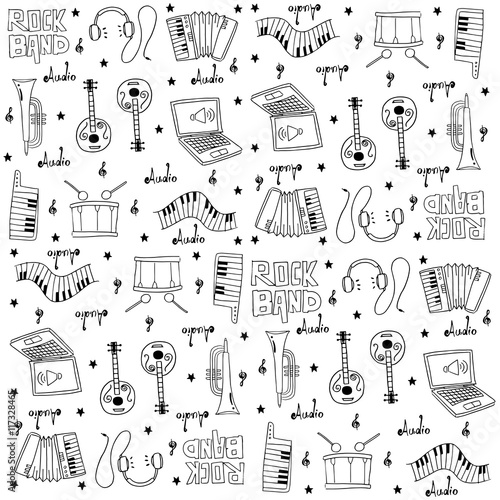 Music tool doodles set