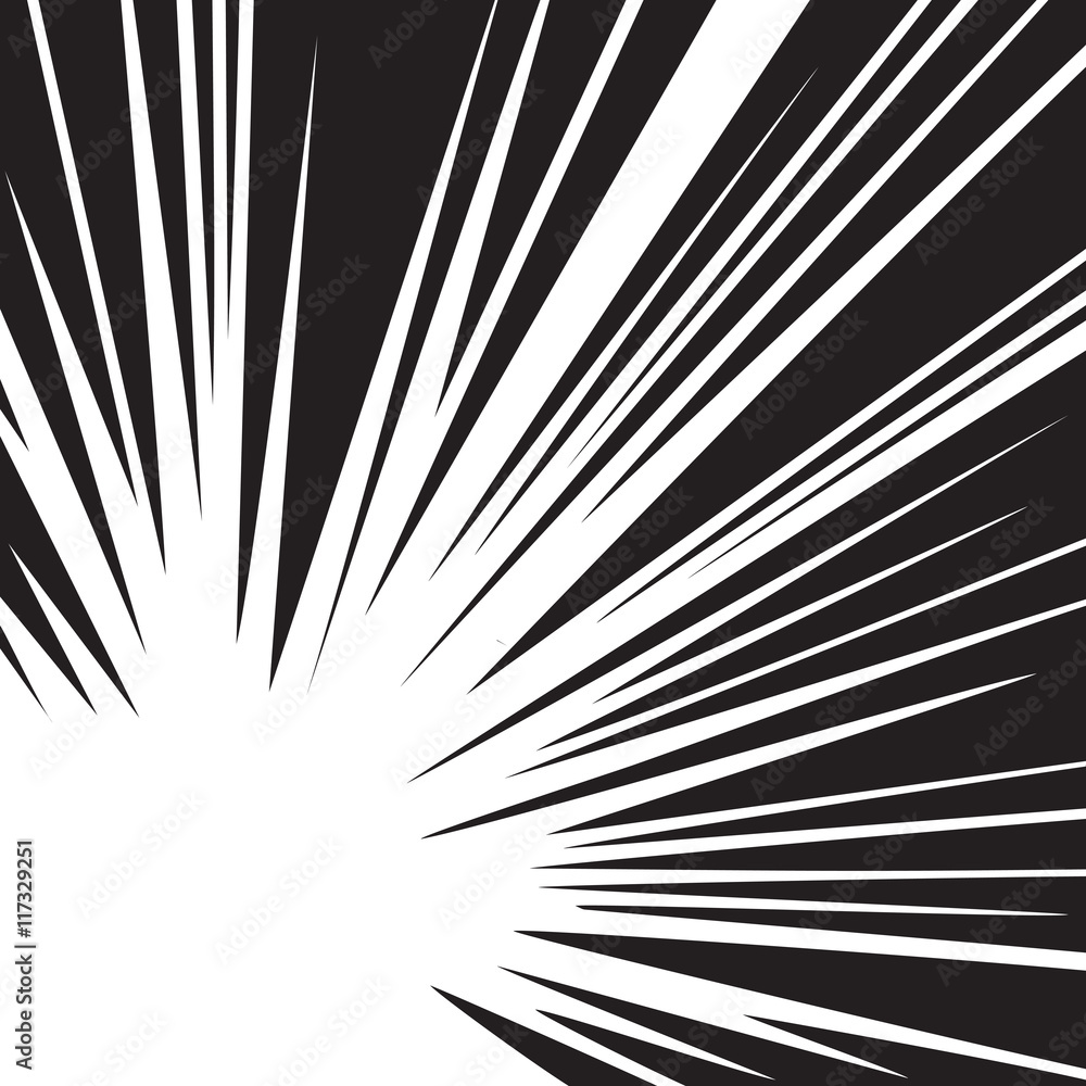 Obraz premium Comic horizontal speed lines background