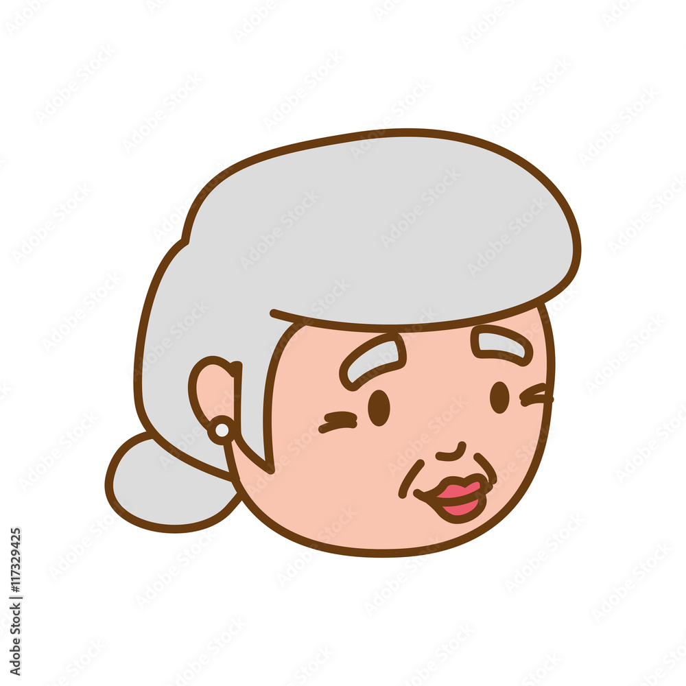 grandmother old person woman female icon. Isolated and flat illustration. Vector graphic grandmother old person woman female icon. Isolated and flat illustration. Vector graphic