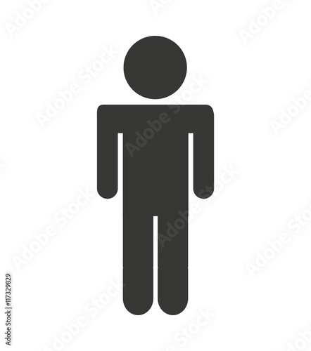 man male silhouette isolated icon