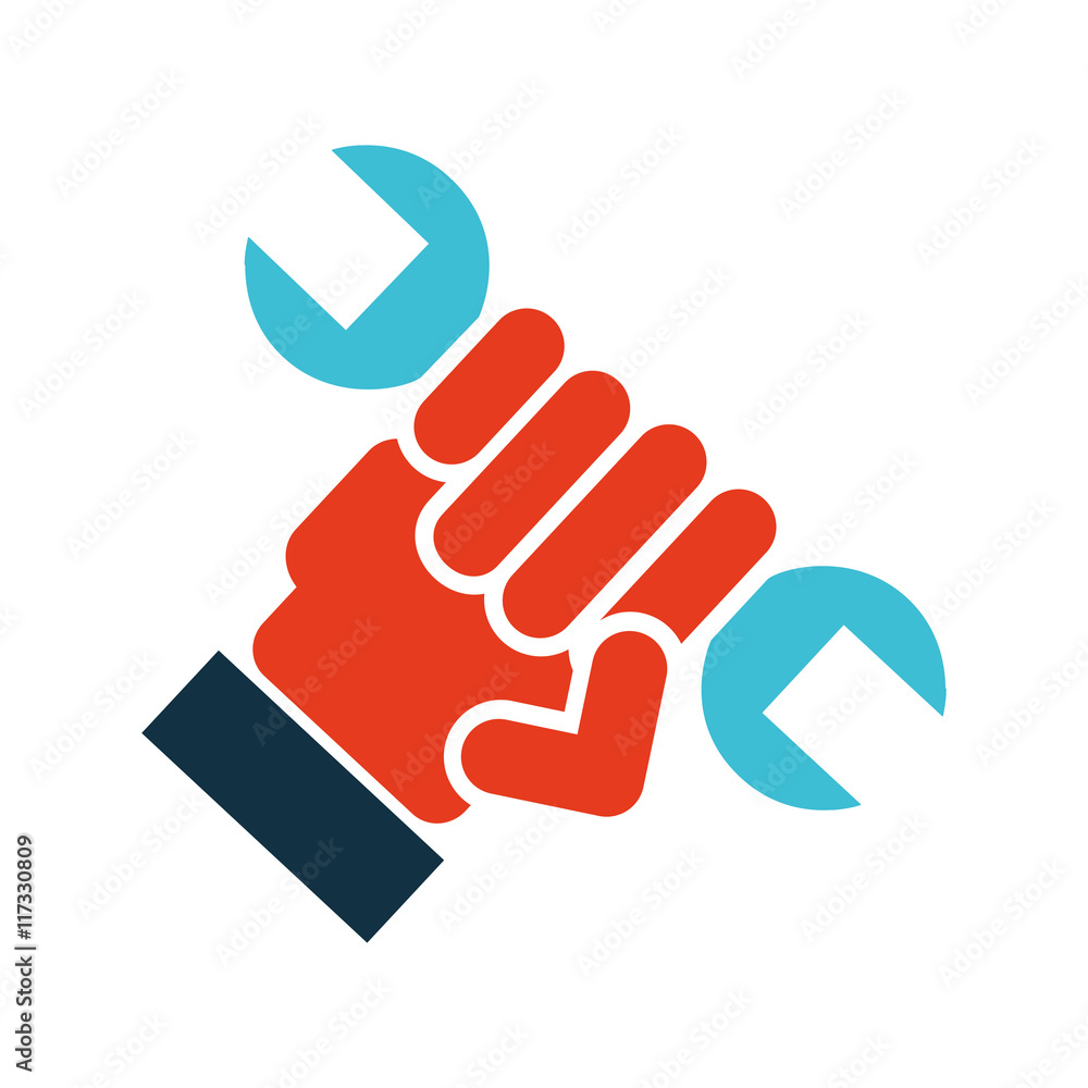 wrench tool construction icon wrench tool construction icon