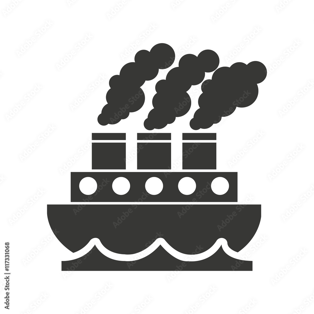 Naklejka premium ship boat isolated icon