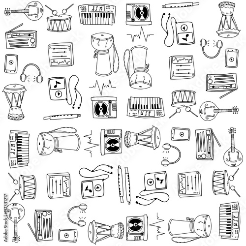 Many tool music set doodles