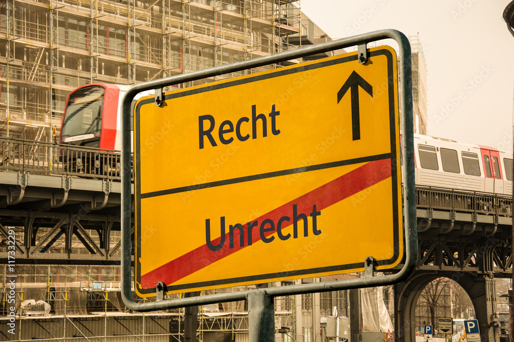 Fototapeta premium Schild 113 - Recht